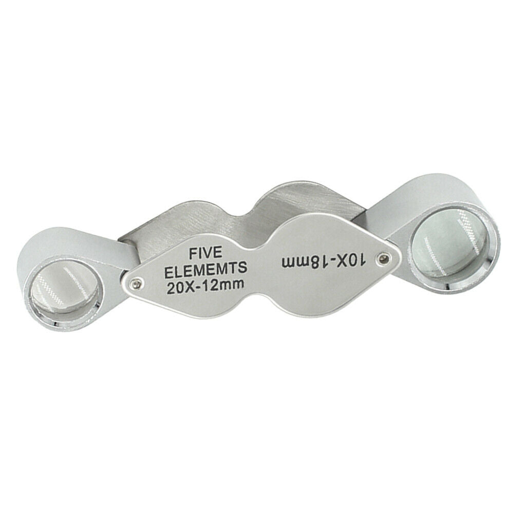 20X 10X Jewellers Loupe Magnifier Magnifying Glass Triplet Dual Lenses