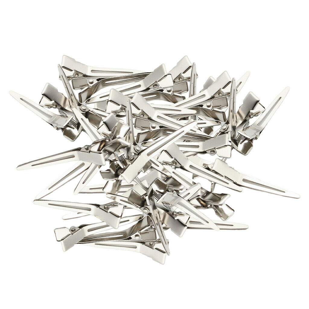 50 Pieces Women Alligator Curl Clips Blank Hair Pins Holders Crafts Projects