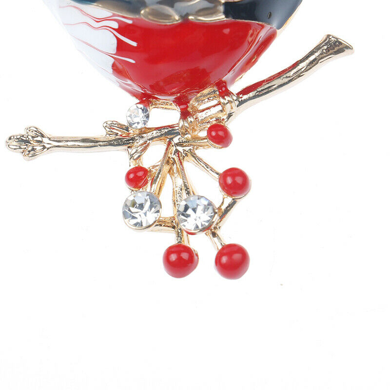 Red Bird Brooch Quality Enamel Ainmal Brooches New Year Designer Jewelry G LpDF