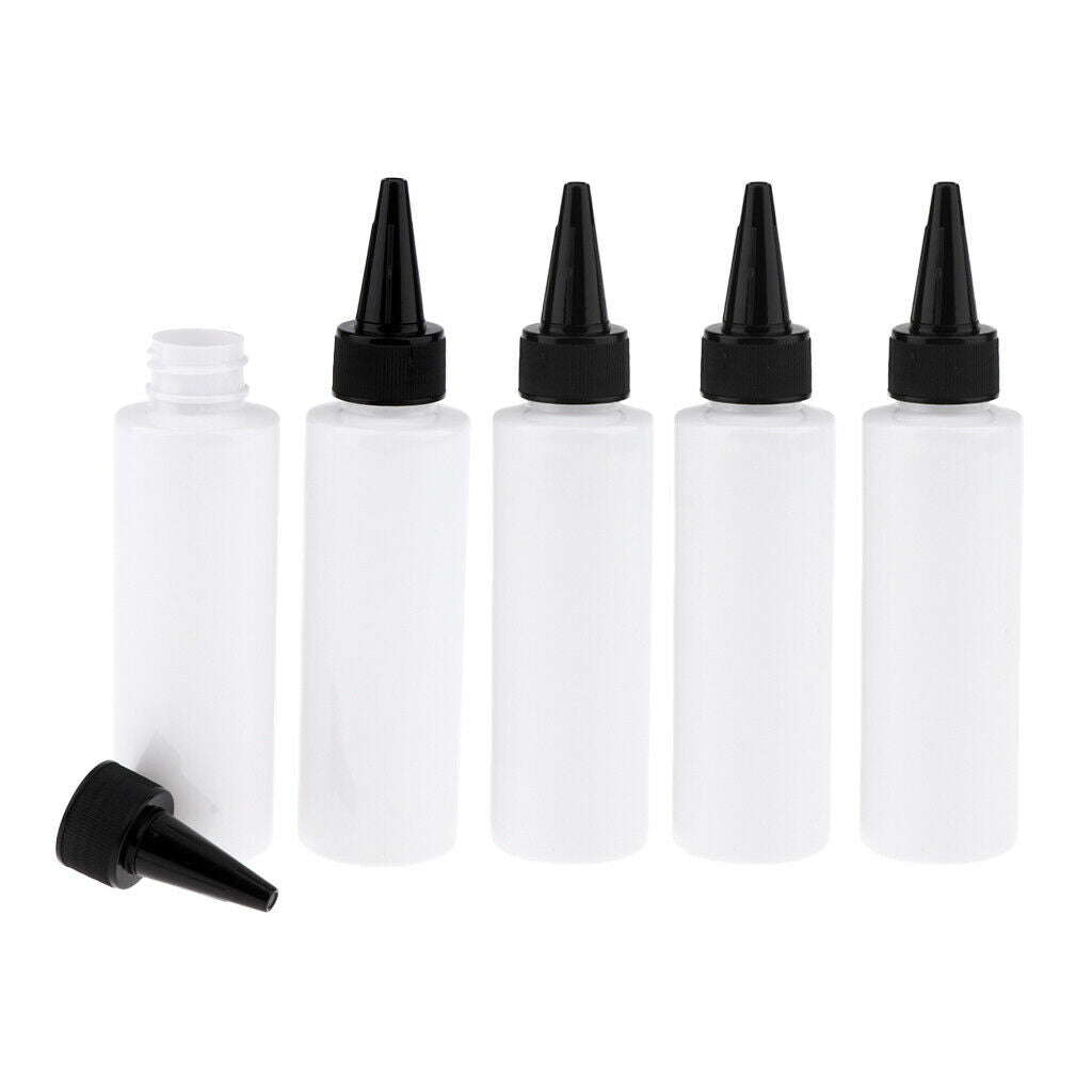 5 x Empty Plastic Essential Oil Bottle Refillable Perfume Vial White