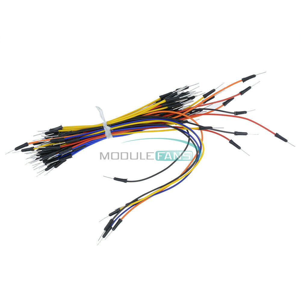 2PCS 65pcs Male to Male Solderless Flexible Breadboard Jump Cable Wires Color