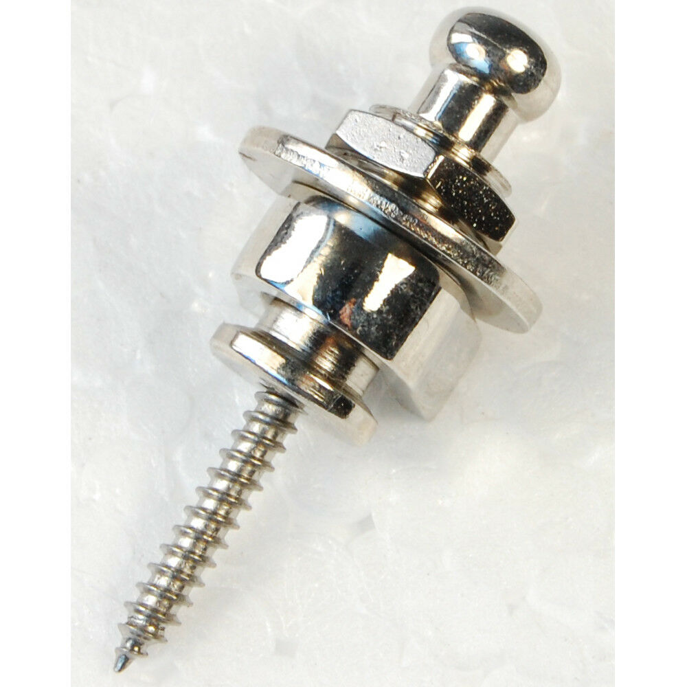 Chrome Antiskid Guitar Bass Strap Locks Belt Buttons For Fender Gibson set s x1