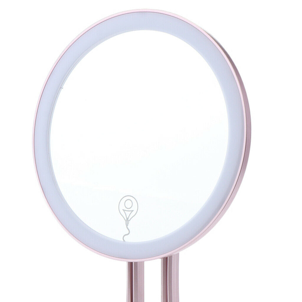 Premium Makeup Mirror Stand With LED Lights Aromatherapy Cosmetic Mirror - Rose