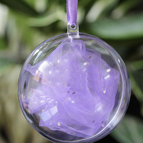 10pc Clear Fillable Candy Box Christmas Bauble Xmas Tree Ball Ornament Dec.l8