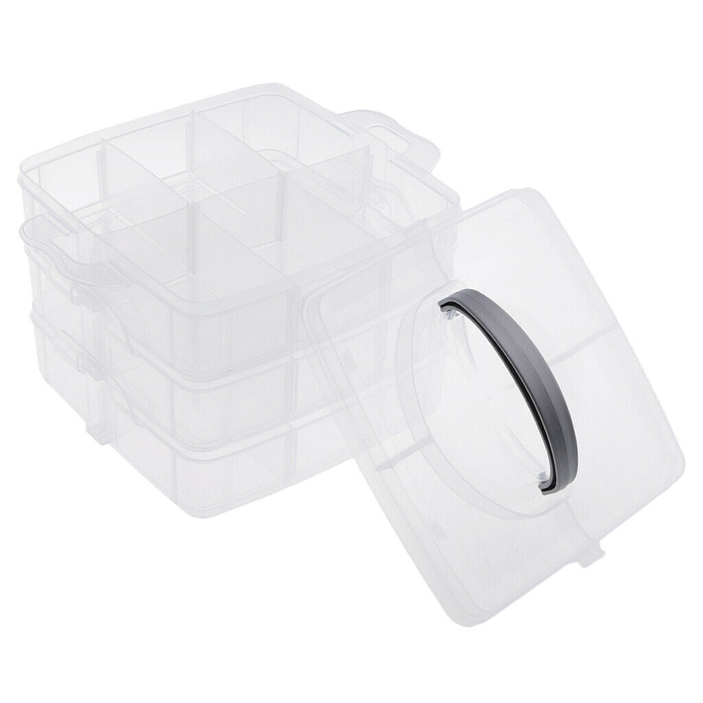 Plastic Jewelry Tool Box Storage Buttons Holder Beads Box