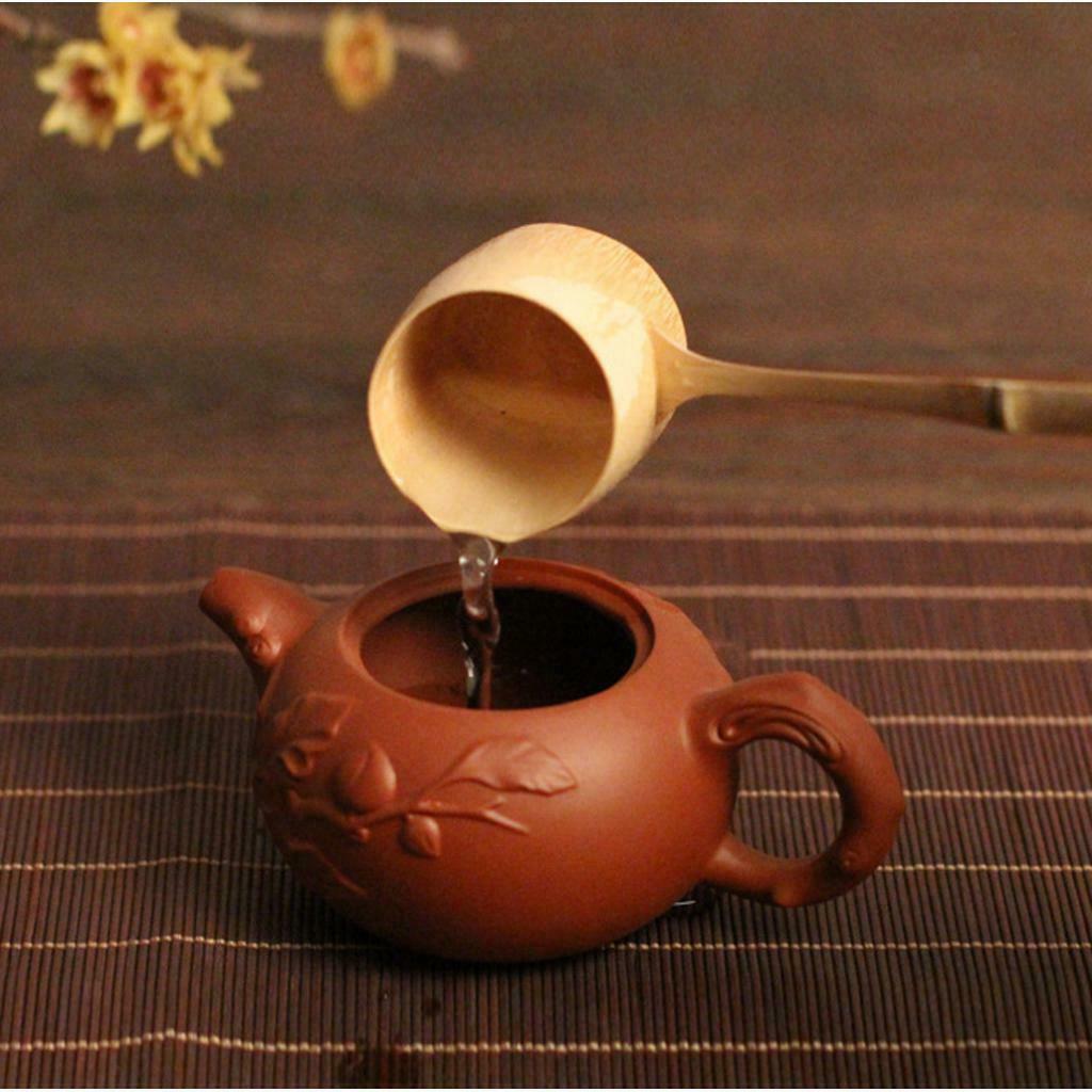 Japanese Tea Ladle Bamboo Water Ladle Water Dipper Soup Wine Scoop Spoon L+S
