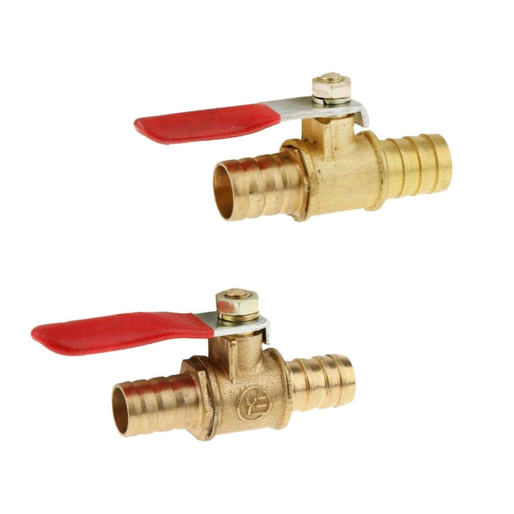 2pcs 1/4 "brass Ball Valve Stop Valve Stop Valve Tap Gas Air Liquid Faucet