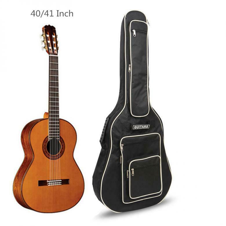 40 41'' Guitar Bag Black Thickening Backpack Guitar Soft Case with Double Straps