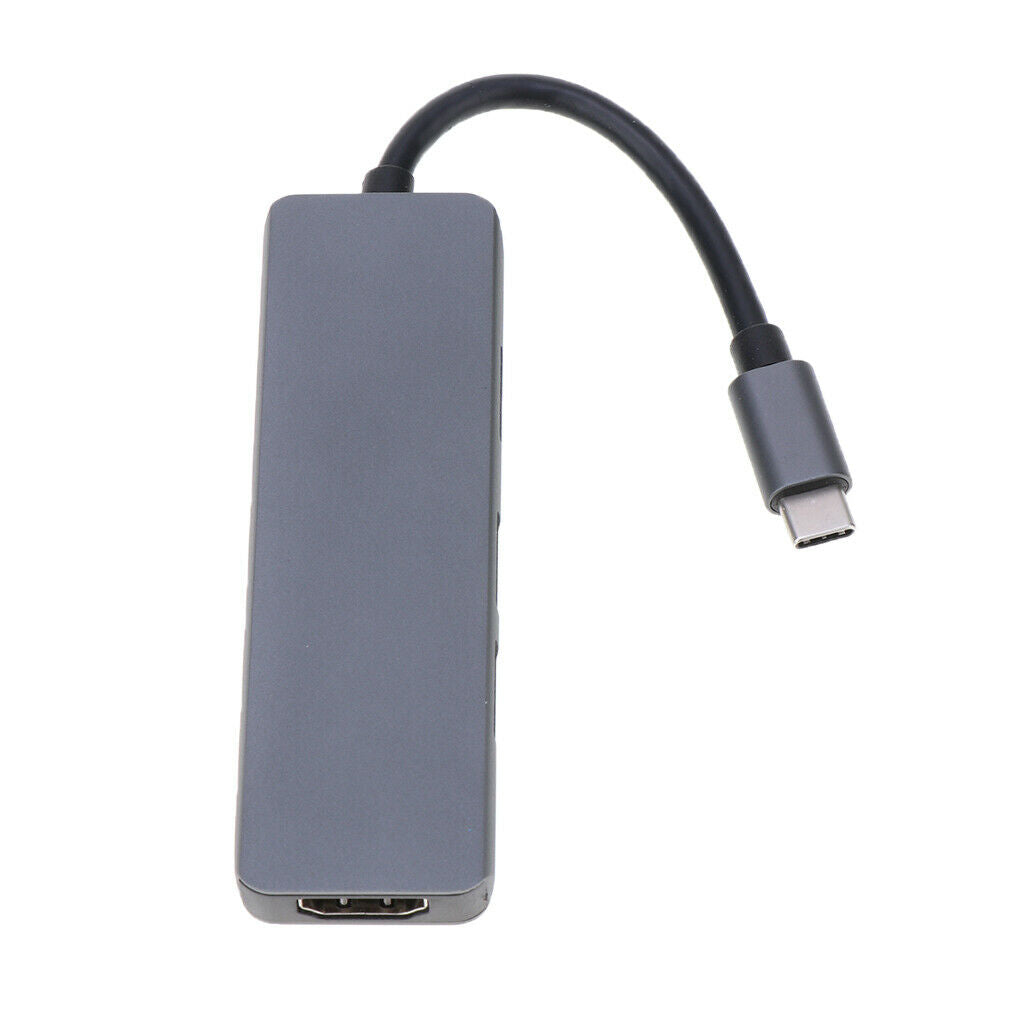 USB C Hub, 5-in-1 USB C Adapter, with 4K USB C to  , SD/TF Card Reader, 2 USB