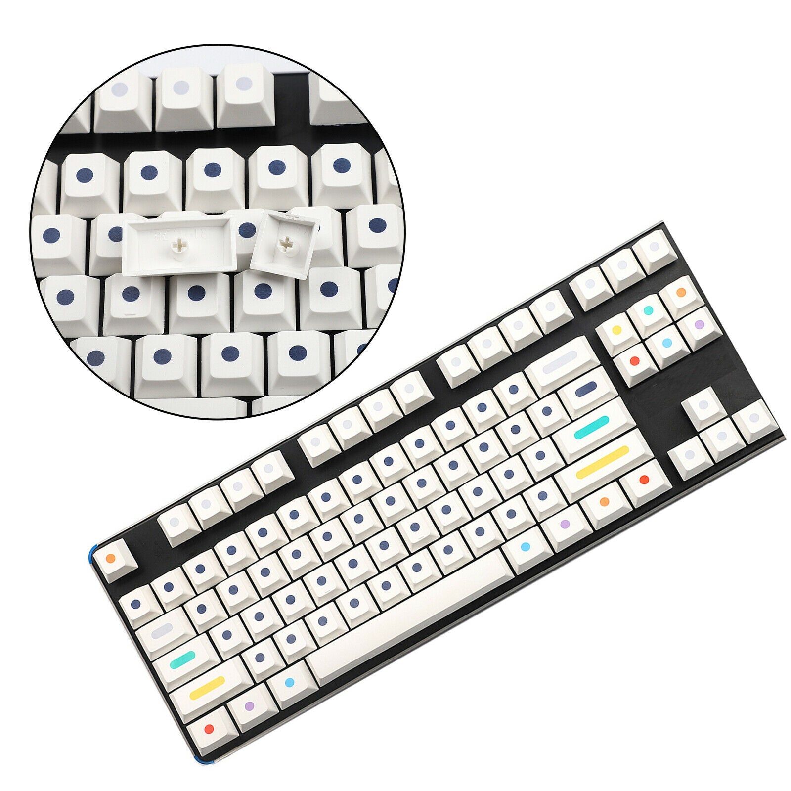 108 Key OEM Thick PBT Coloured Keycaps Set For MX Mechanical Keyboard