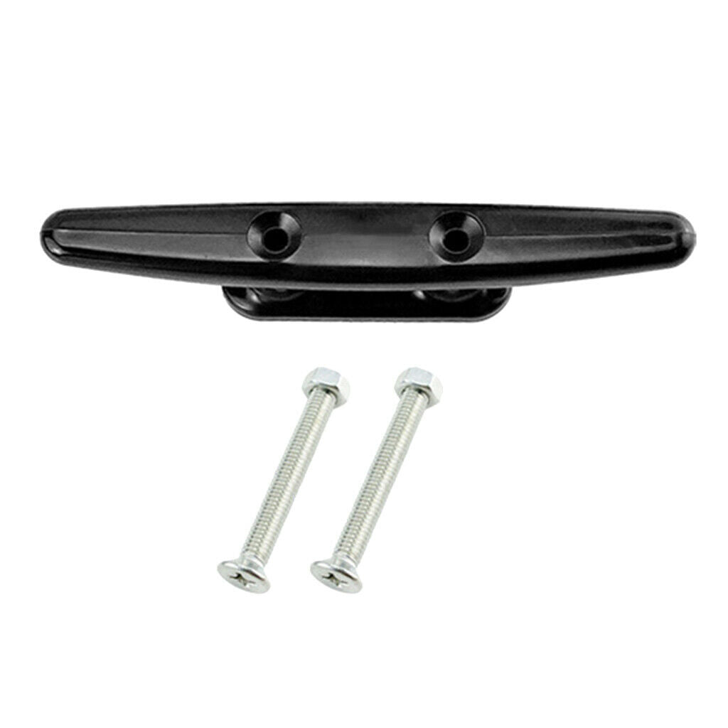 4" Durable Nylon Yacht Kayak Marine Boat Mooring Deck Cleat Open Base Black