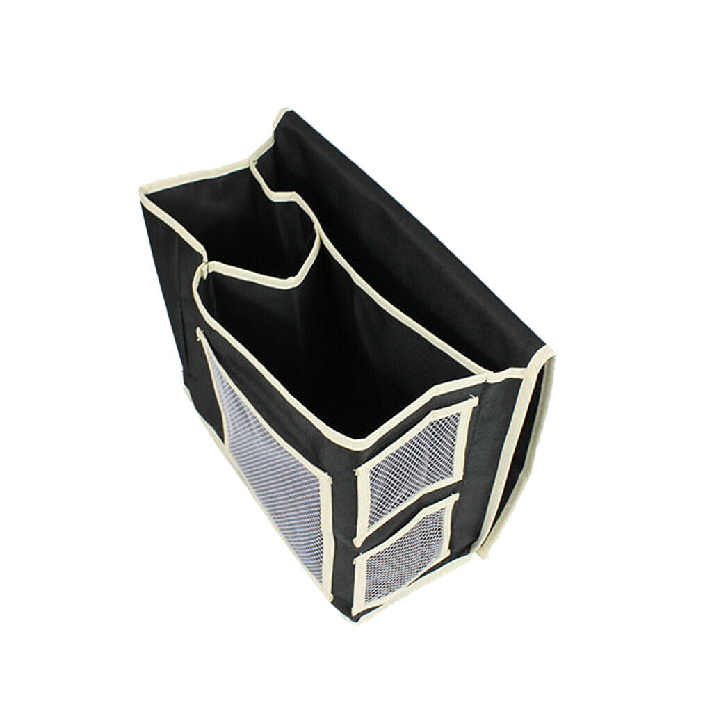 Oxford Cloth Sofa Arm Rest Storage Organizer Hanging Bag Home Decor Black