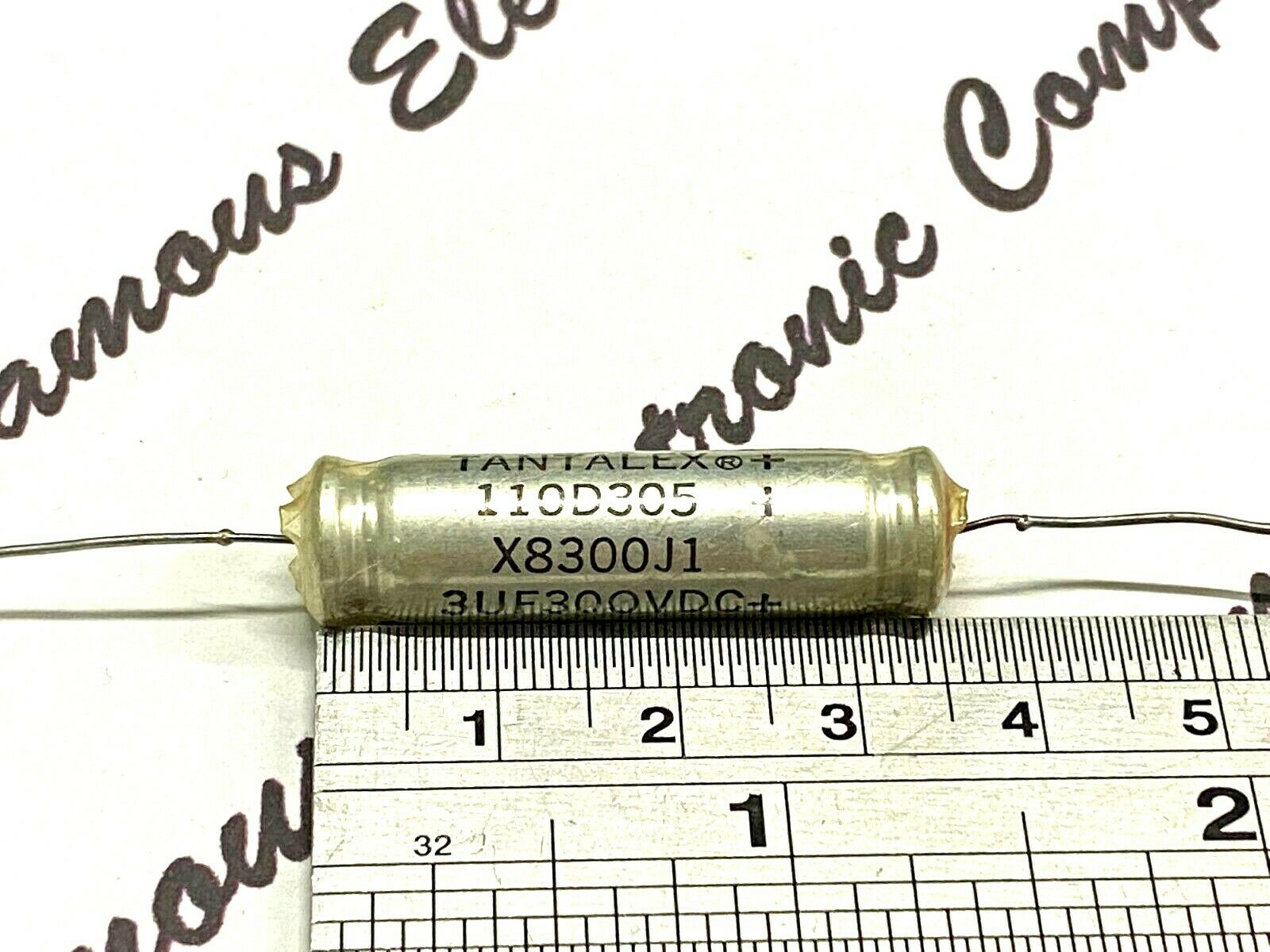 1pcs - Sprague Tantalex 3uF 300V 110D305X8300J1 Axial Capacitor