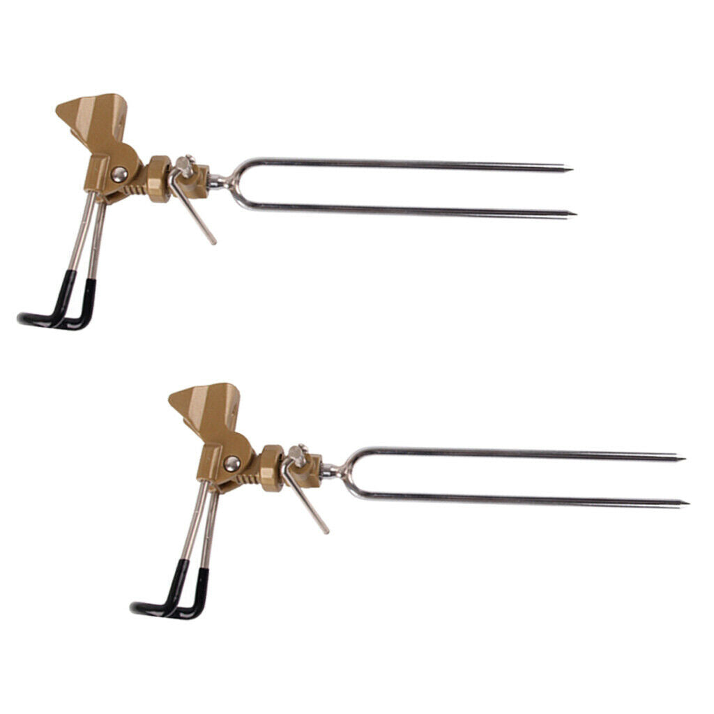 2x Stainless Steel Fishing Rod Holder