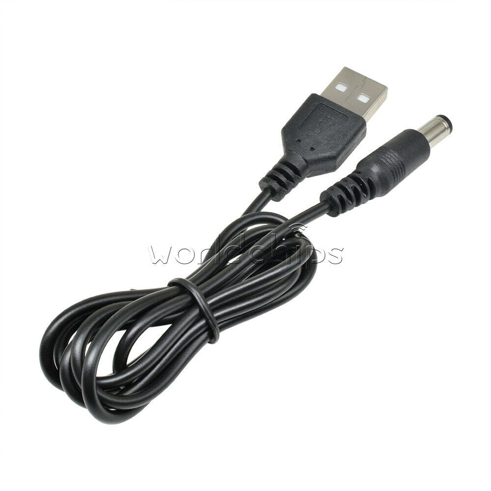 2pcs USB 2.0 to DC 5.5mm X2.5mm USB to power line Cable MCU Power supply