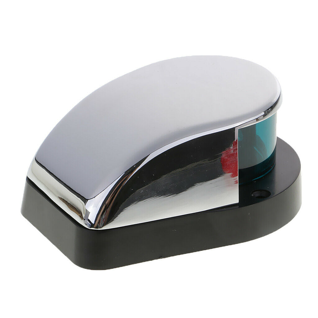 12V Stainless Boat Marine LED Bow Navigation Light Bi Color Red Green Lens