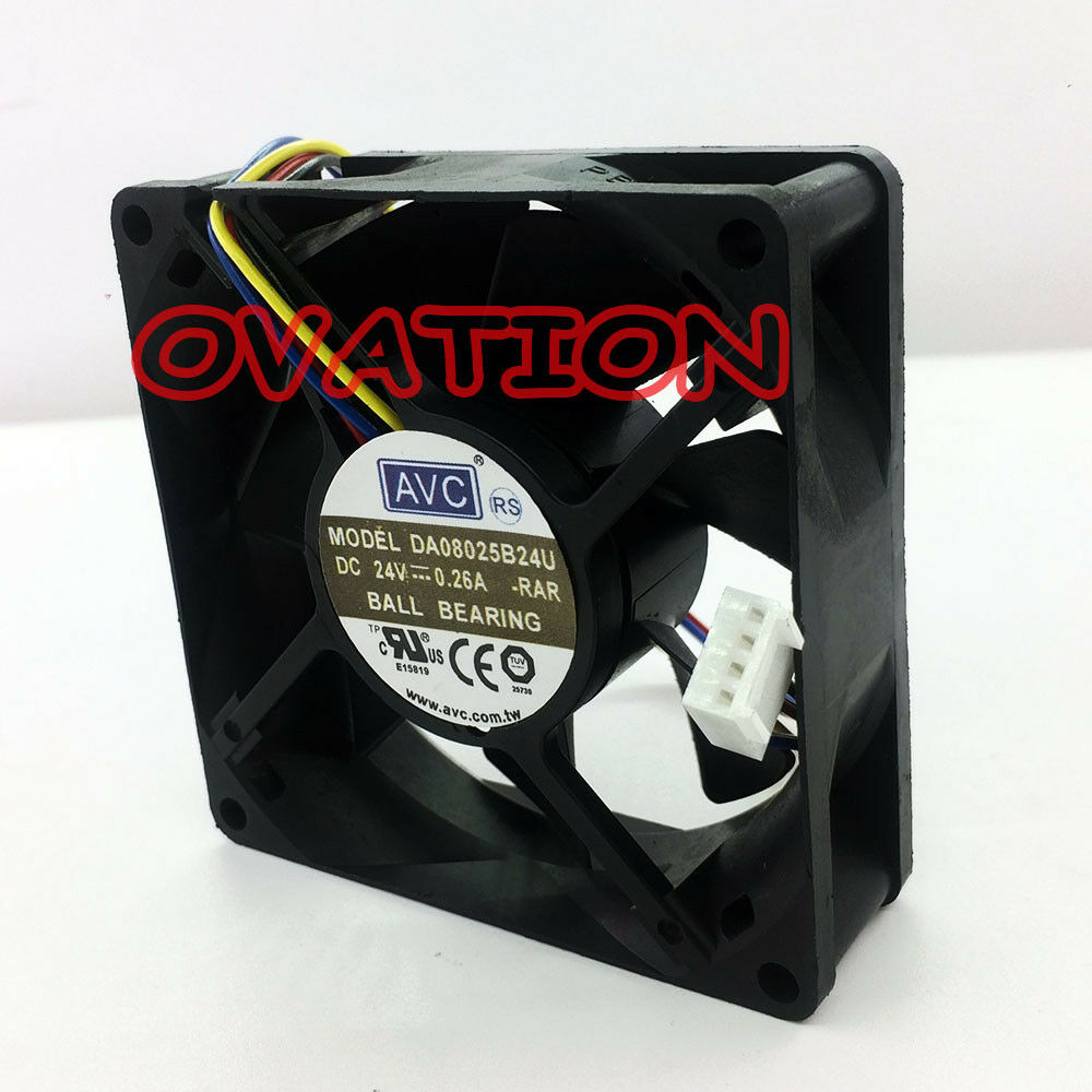 For AVC DA08025B24U 24V 0.26A 8CM 8025 3-wire inverter cooling fan