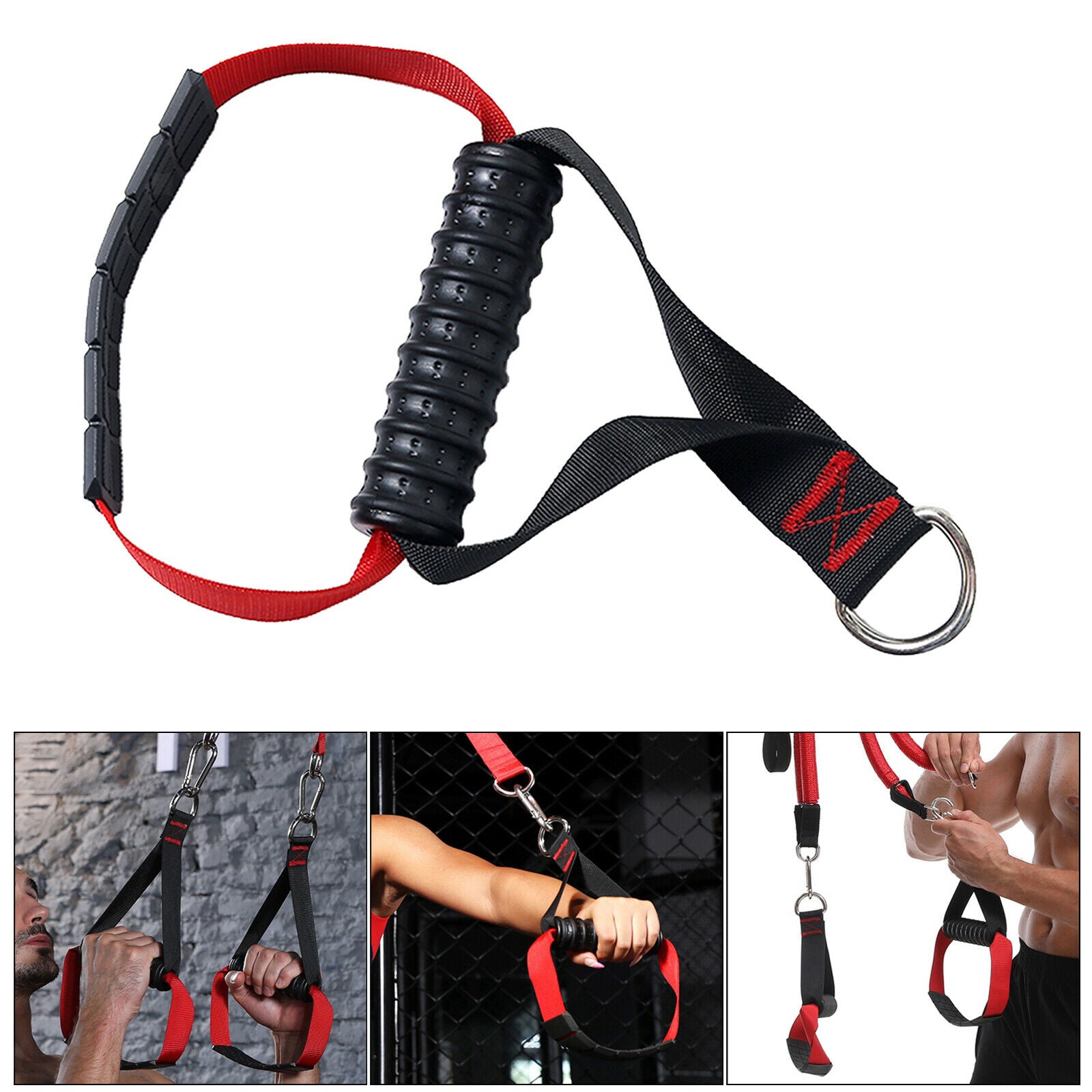 Resistance Bands Handle Grips for Cables LAT Pull Down Fitness Attachment
