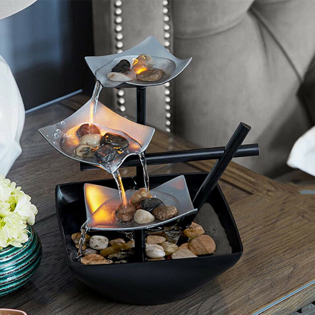 Indoor Desktop Fountain Zen Flowing Water Fountains Ornament Crafts Gifts