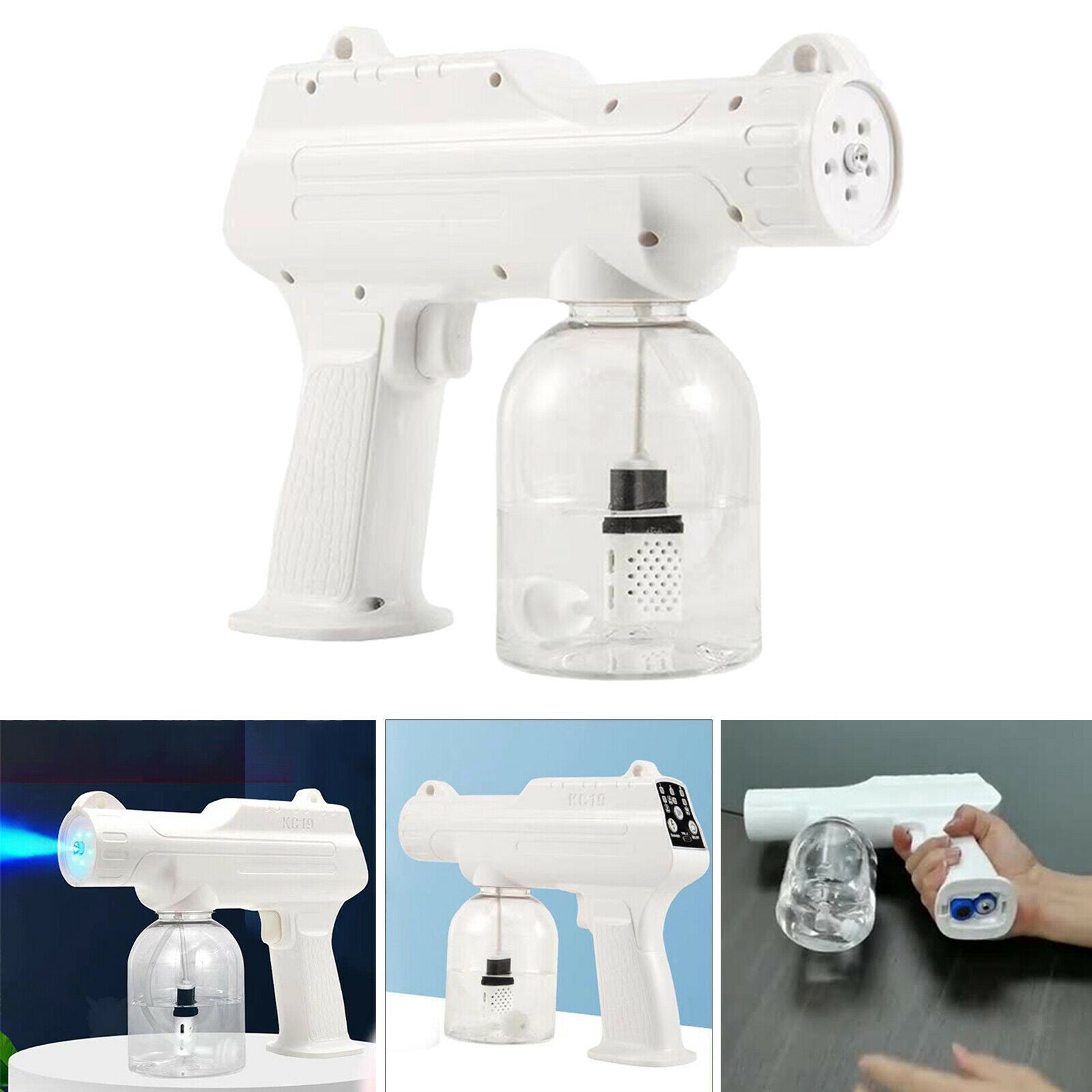 Cordless Nano Sprayer Sanitizer Handheld Disinfection Fogger Machine White