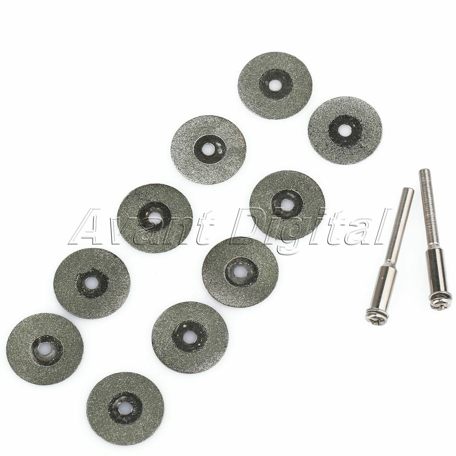10X 18mm Rotary Diamond Coated Cutting Off Disc Blade Wheel + 2 Mandrel Arbor