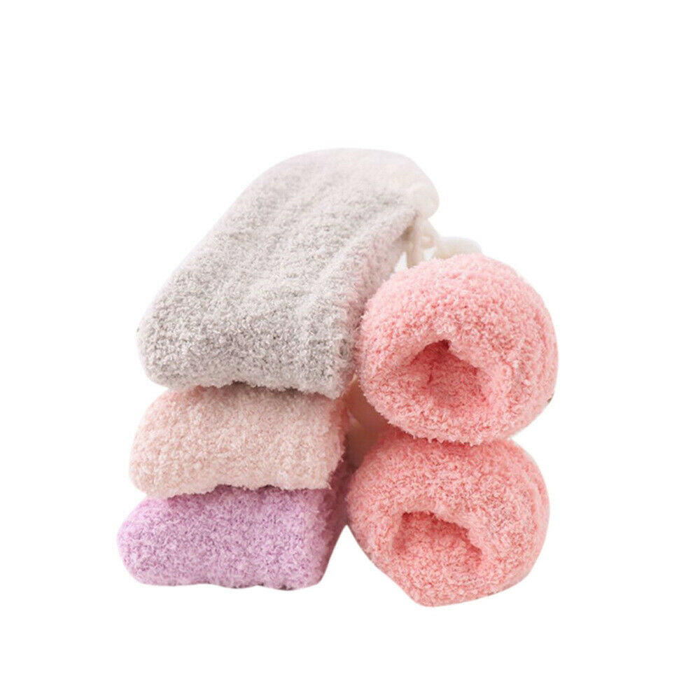 10PCS Women Fuzzy Slipper Socks Soft Cabin Cute Fluffy Winter Warm Socks Gift