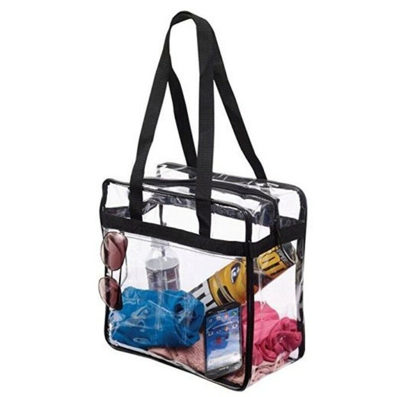 1PCS Clear Handbag Tote Beach Makeup Bathing Crystal PVC Bag Shoulder Bag Travel