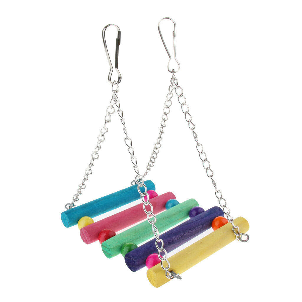 6pcs Parrot Chewing Swing Toys Rattan Ball String Cage Hanging Toys