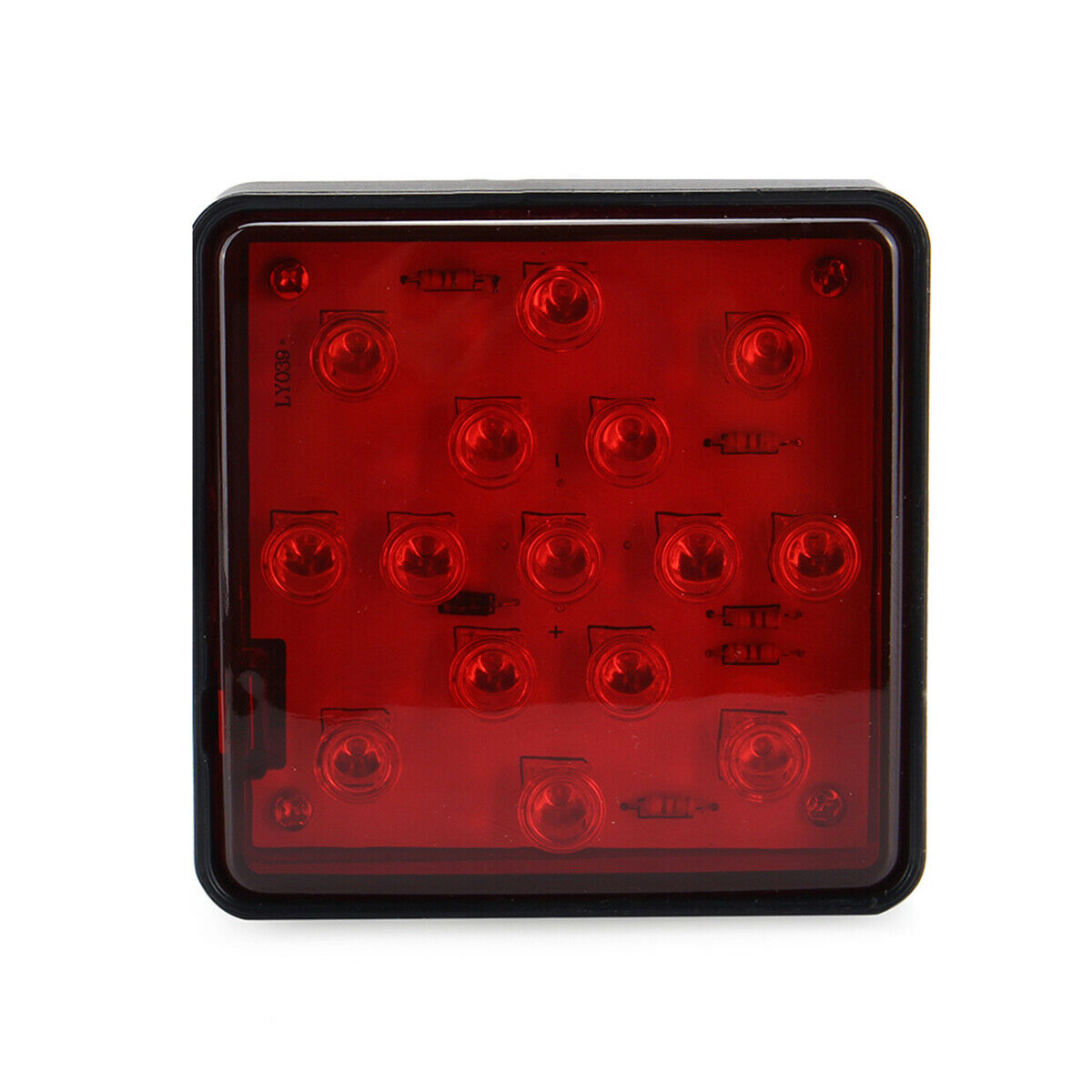 Universal 2" Car Trailer Truck 15 LED Brake Tail Light Square Brake Lights