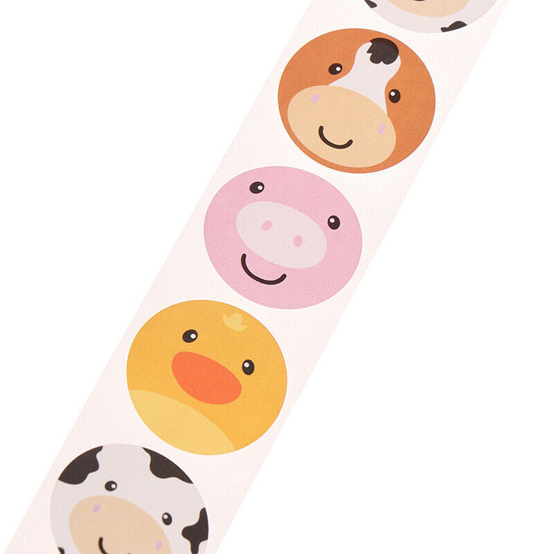 500pcCartoon Animals Farm Rewards Labels Stickers Shcool Kids Teacher Toys De Rf