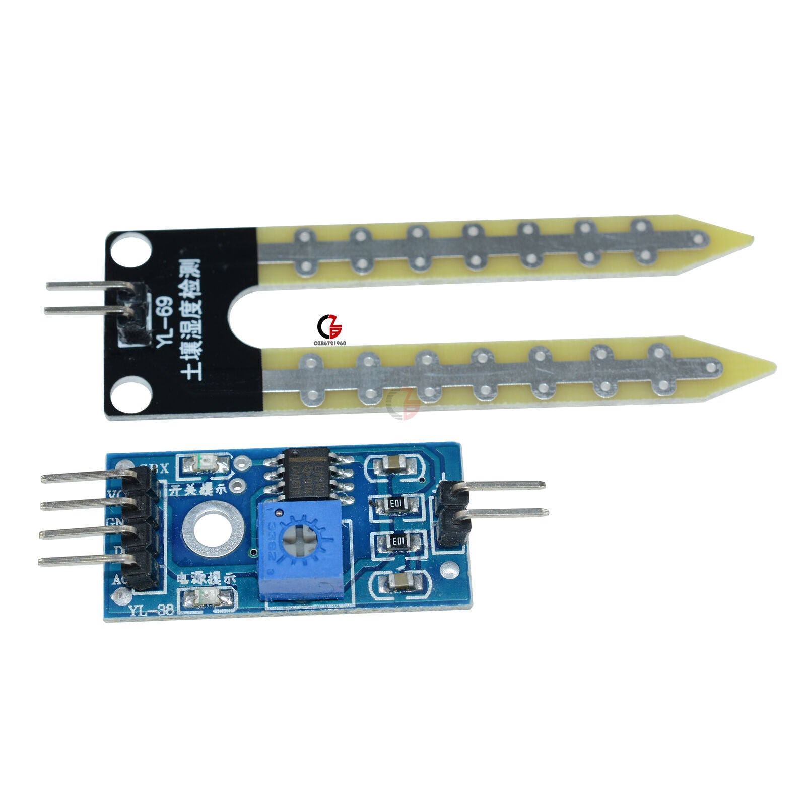 5PCS Soil Hygrometer Detection Module Soil Moisture Sensor For arduino