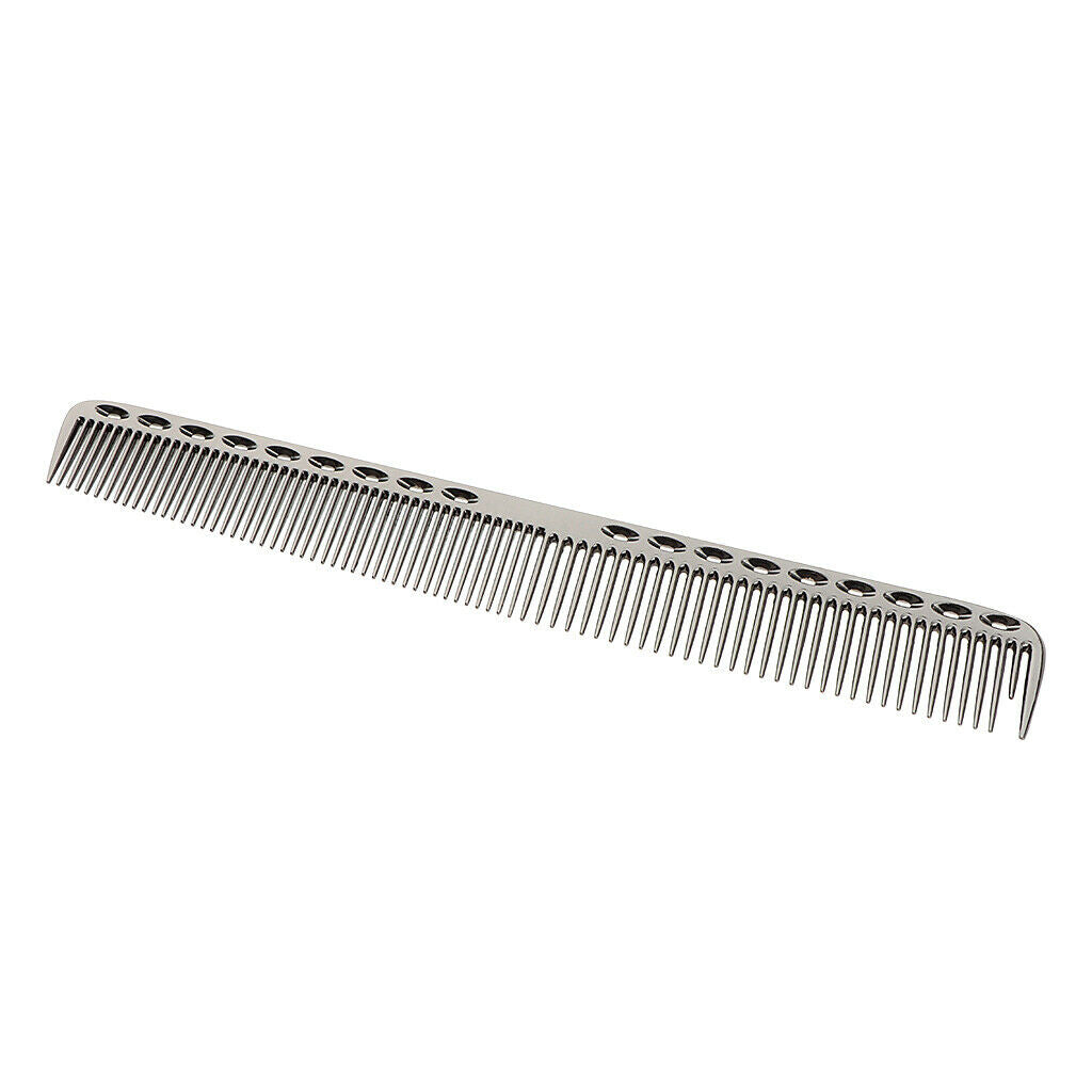 21.5cm 8.46" Pro Salon Hairdressing Aluminum Comb Anti Static  Gray