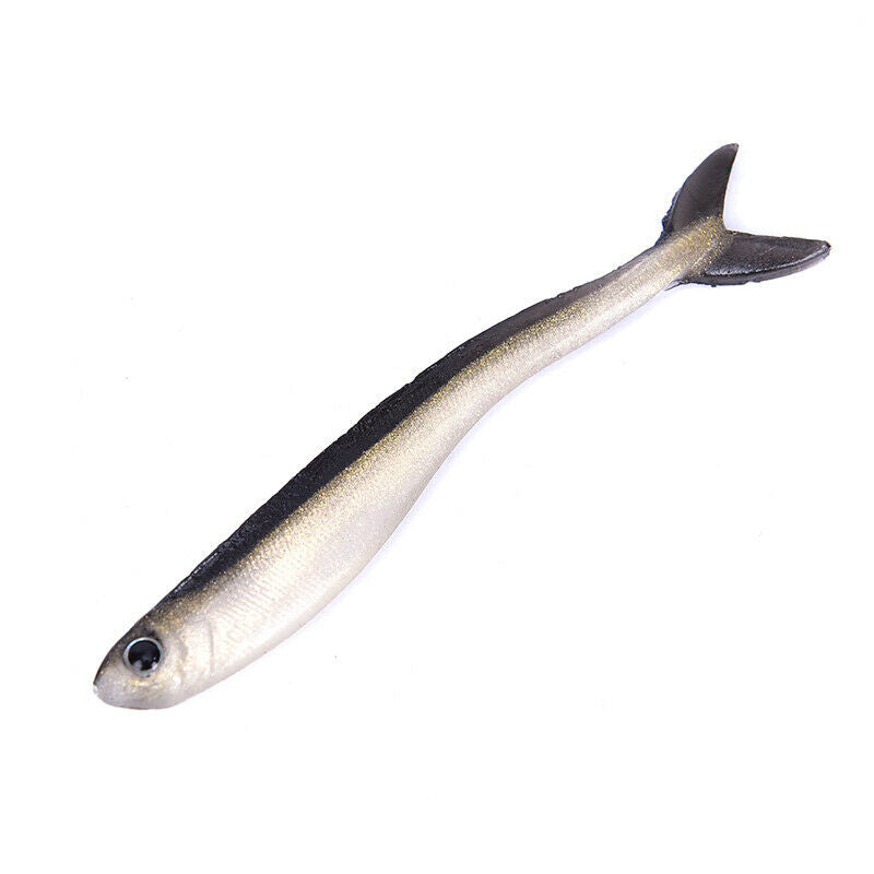10X 80mm Soft Fishing Lure Minnow Saltwater Freshwater Worms Artificial Bait NL
