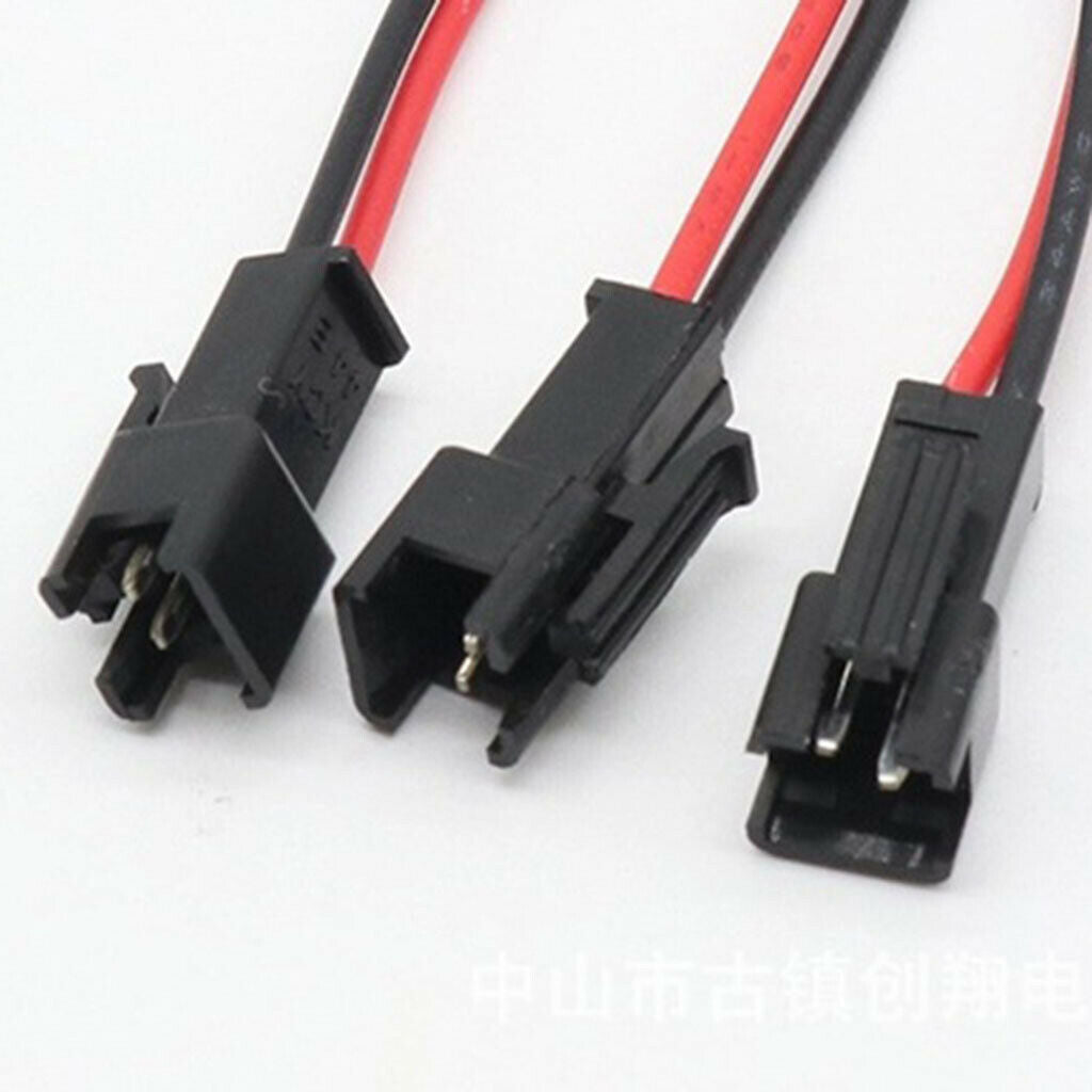 10 Pair - 2 PIN JST SM Connector Plug Male to Female 15cm Lead Wires for RC Led