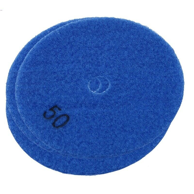 6 Pcs 4 Inch /100 Mm Grit 50 Diamond Dry Polishing Pad Granite Marble FlexibleB2