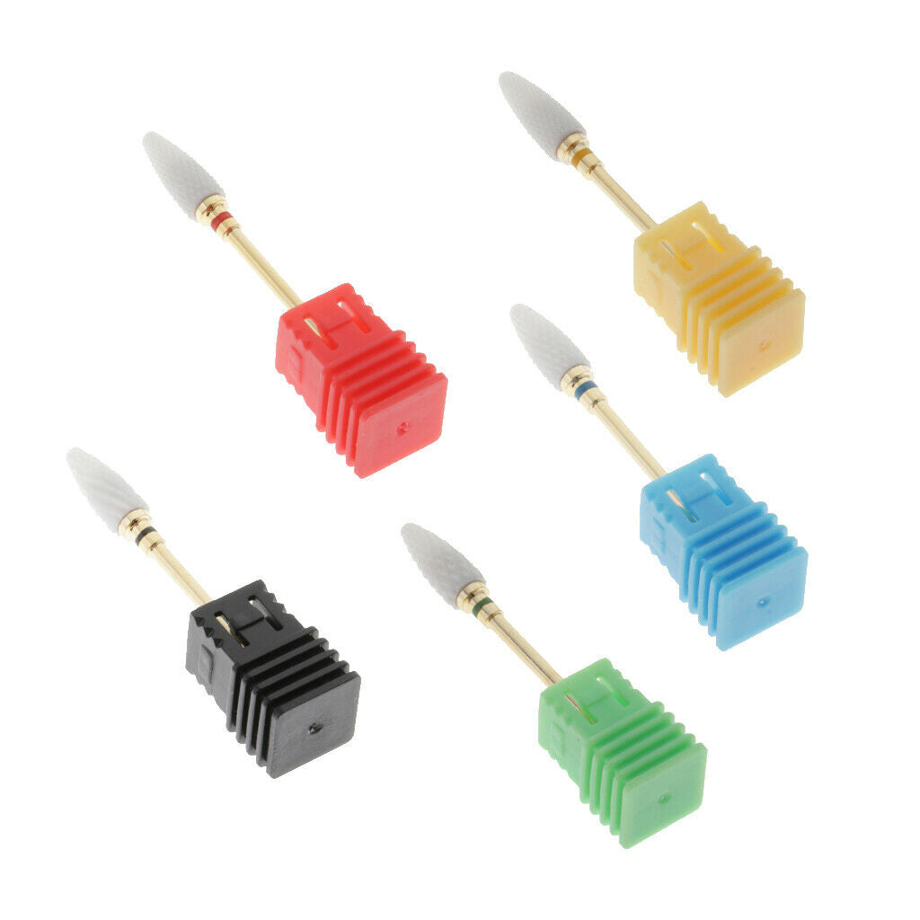 5 lot 2.35mm Nail Art Cuticle Clean Drill Bit Set DIY Files Buffing Bits