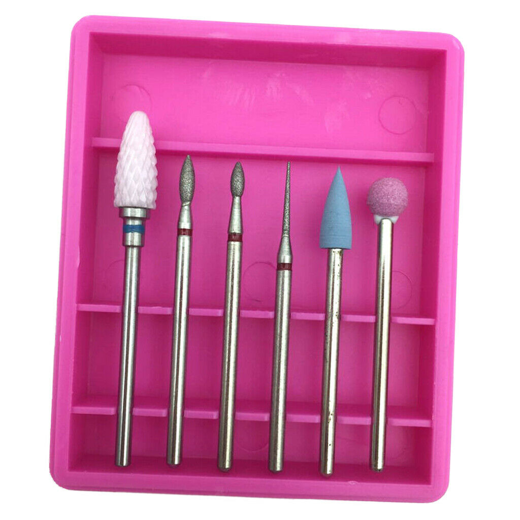 6pcs Electric Nail Drill Bit Set Grinding Head for Acrylic UV Gel Shaping 05