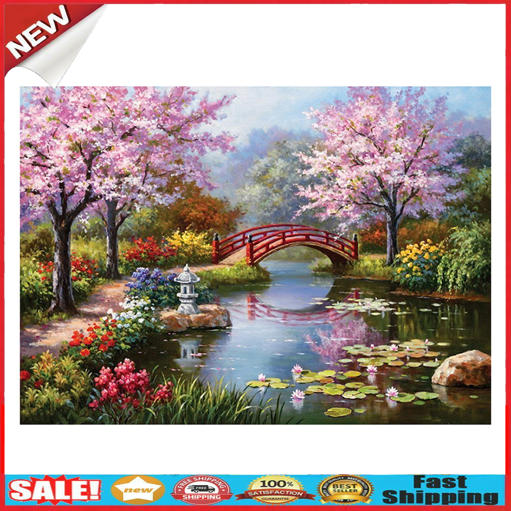 DIY Bridge Pattern Diamond Painting Full Round Drill Embroidery Drawing Kit @