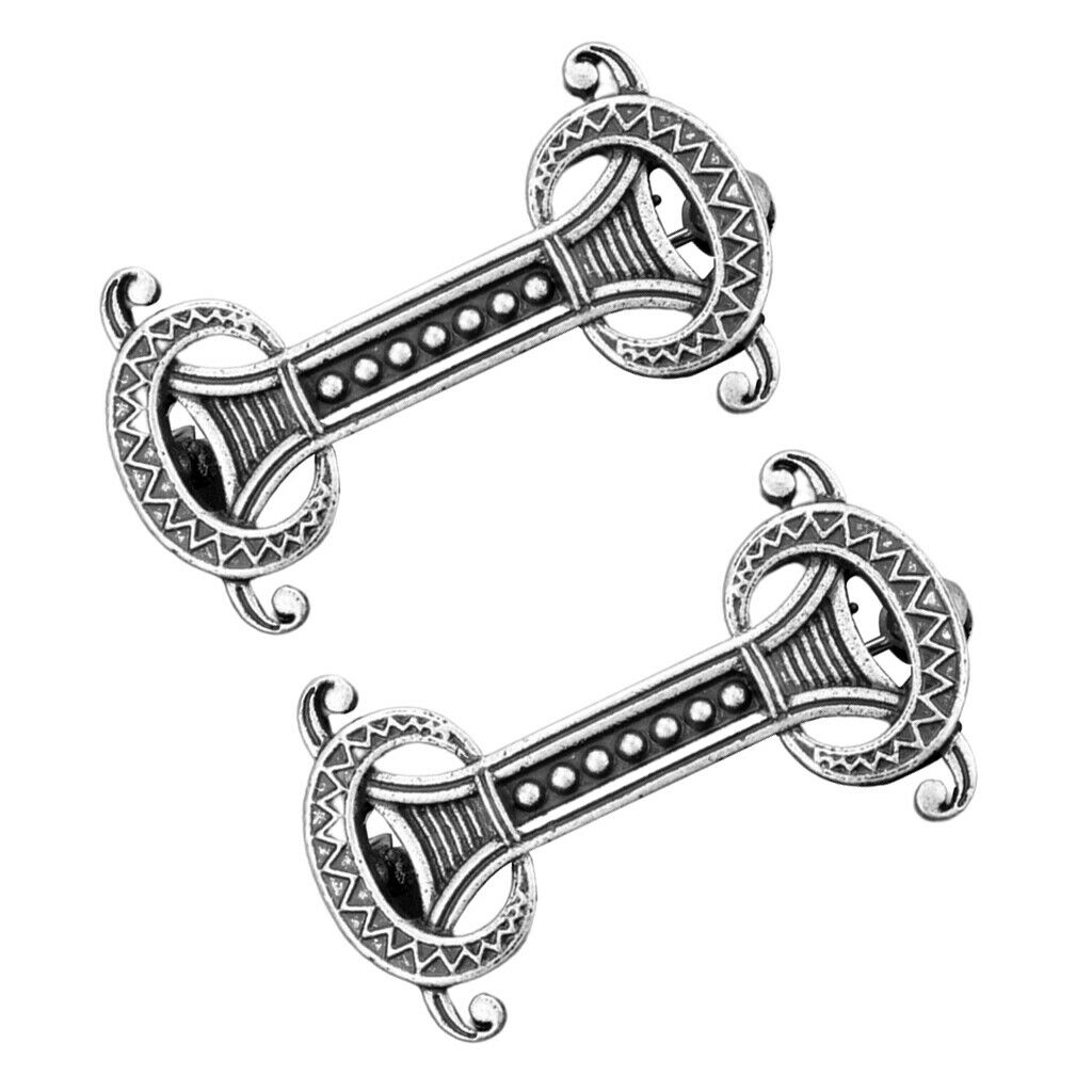 2 Packs Retro Viking Symbol Brooches Coat Cloak Sweater Collar Brooch Pin
