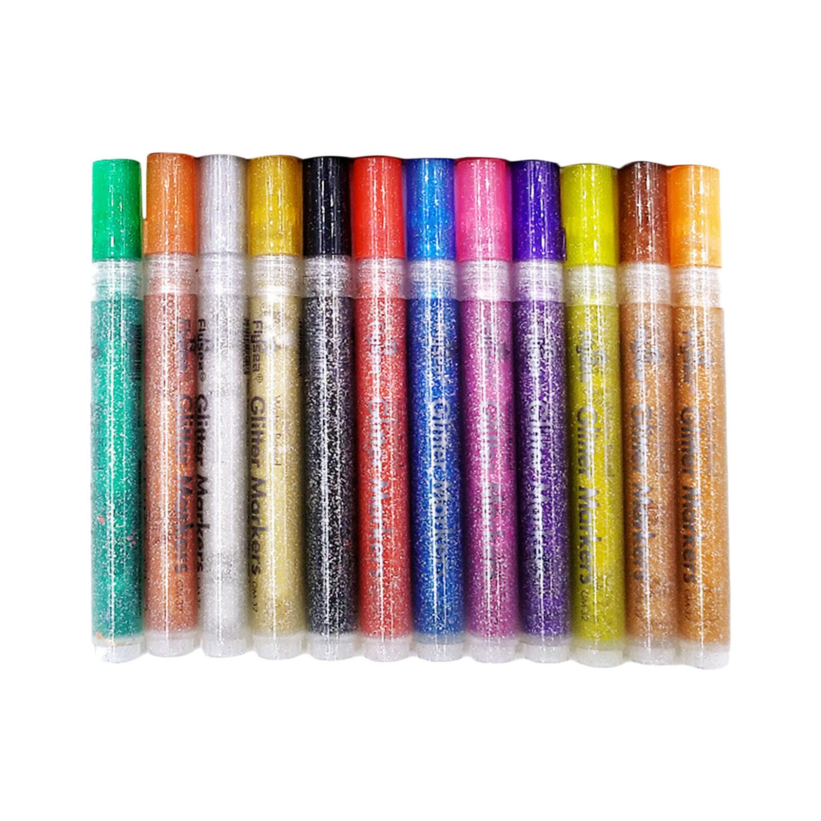 12 Colors Glitter Gel Paint Pens Art Craft DIY Rock Pebble Coloring 3mm Tips