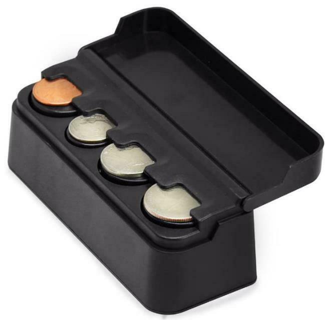 Coin Case Organizer Storage Box Money Plastic Holder Car Auto Truck Container