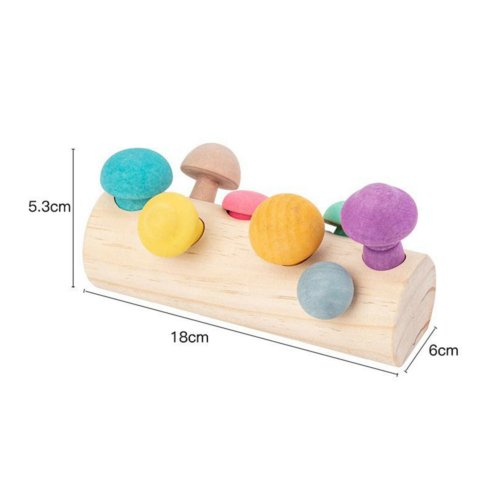 Early Childhood Educational Wooden Picking Mushroom Puzzle Fine Motor Skills