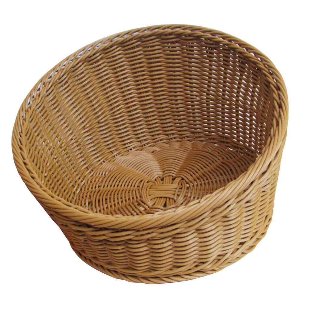 Storage Basket Container for Fruit Snacks Bread Display Kitchen Brown L