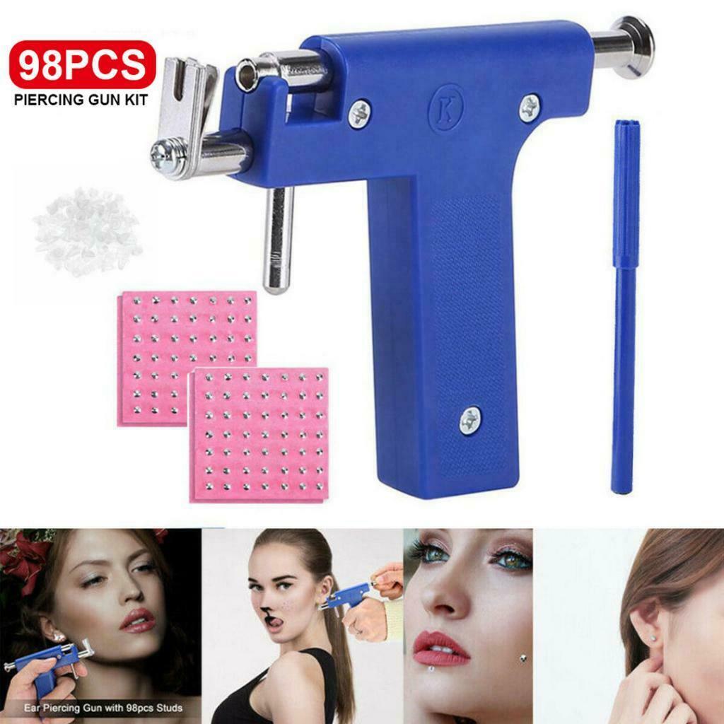 Professional Ear Nose Navel Body Piercing Tool Women Men 49Pcs Earring Studs