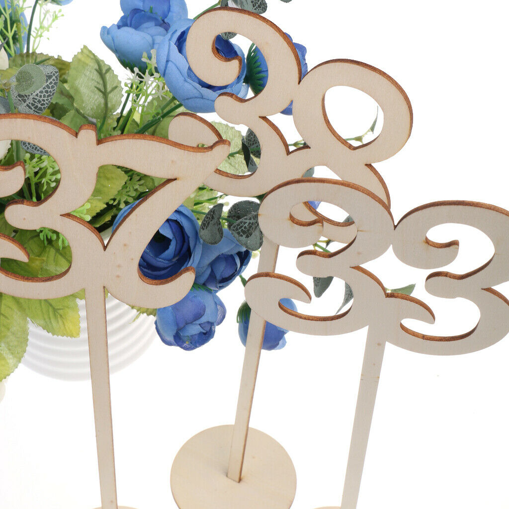 Rustic Wooden Numbers 31-40 Wedding Birthday Party Centerpieces Decoration