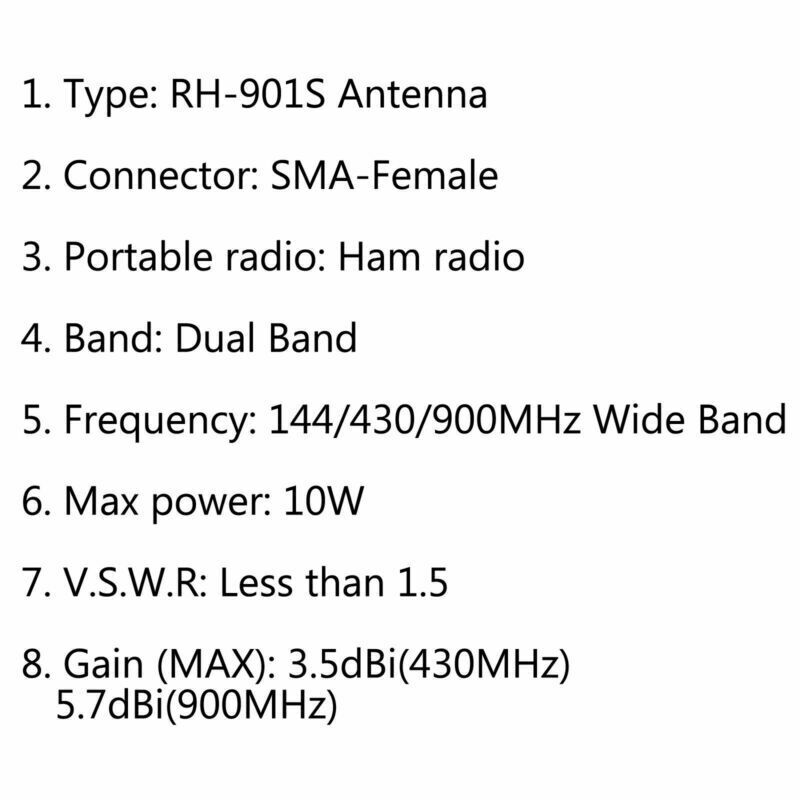 1Pcs RH-901S SMA-Female Dual Band Antenna For Baofeng UV-5R UV-82 Radio BS5