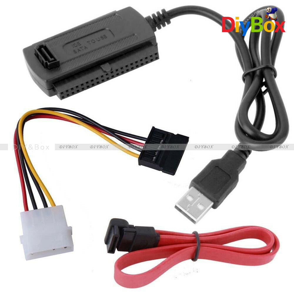 SATA/PATA/IDE to USB2.0 Converter Cable Adapter for 2.5/3.5'' Hard Drive Disk DB