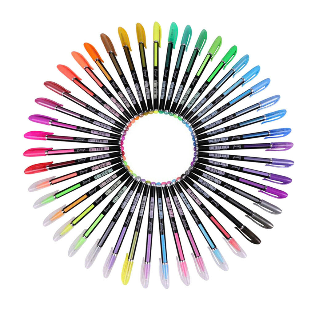 48 Colors Gel Pen Glitter Paint Pen Drawing Paint Marker