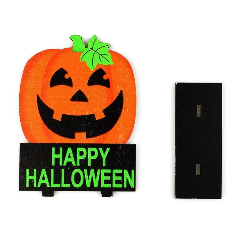 Happy Halloween Pumpkin Wooden Desktop Ornaments Creative Decor for Home Indoor
