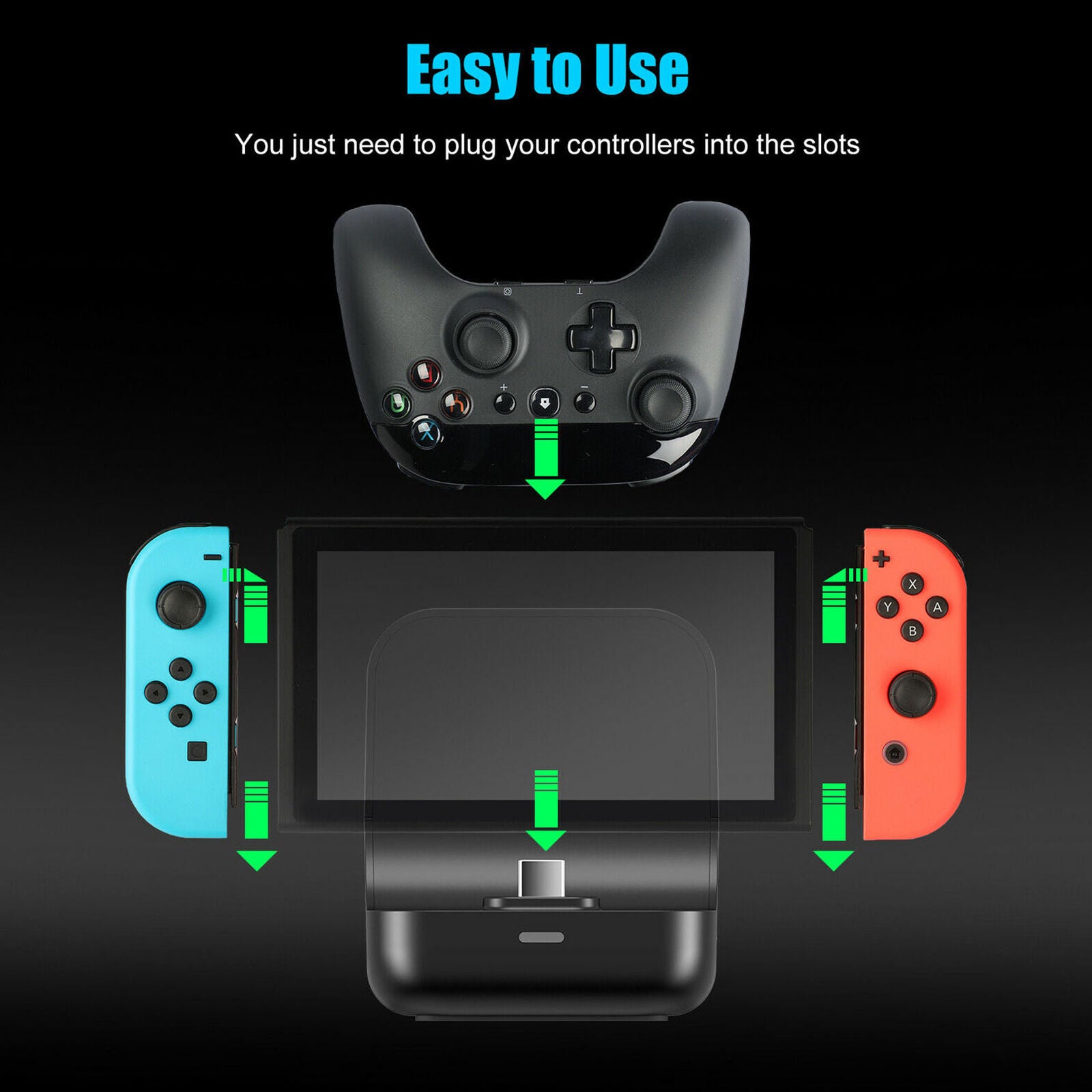 For Nintendo Switch Charging Dock Station Pro Controller Charger Stand